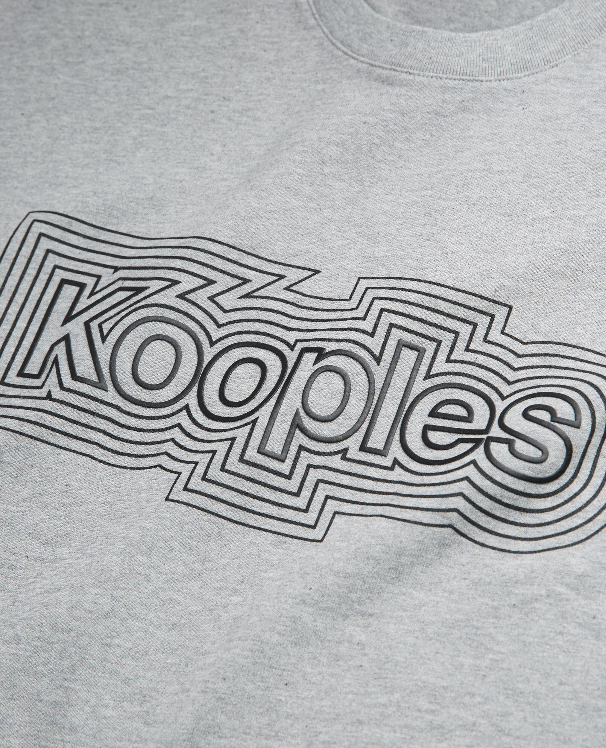 Gray T-shirt with screen print, GREY MELANGE, hi-res image number null