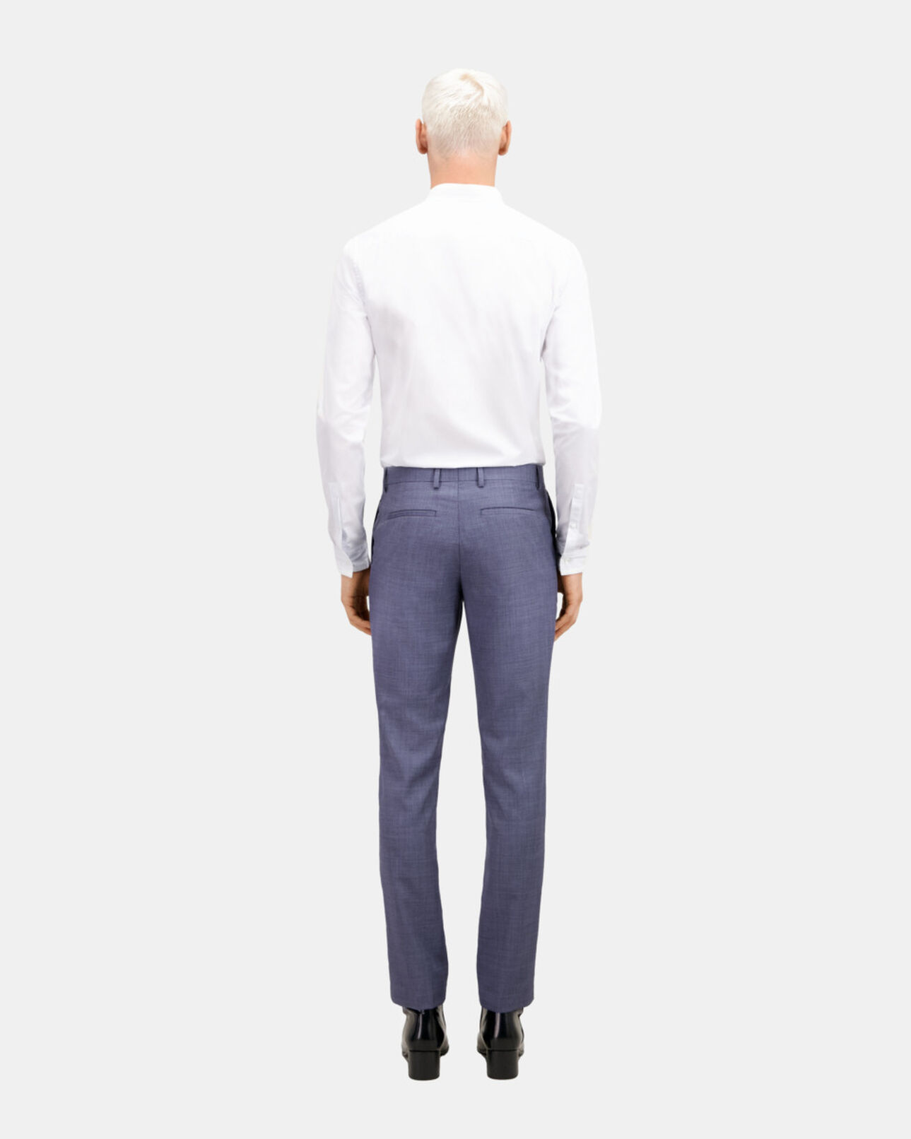 The Kooples HERREN LIGHT BLUE grau-blau karierte anzughose aus wolle