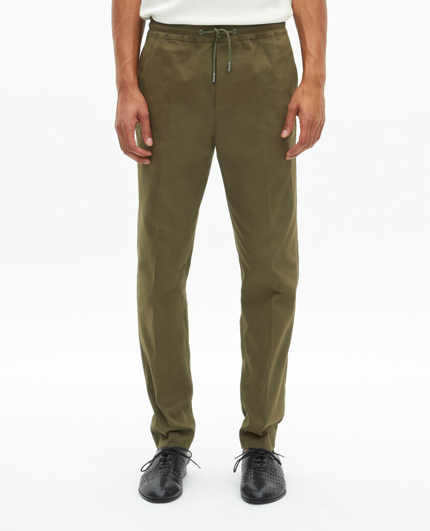 The Kooples MEN KAKI straight khaki cotton pants