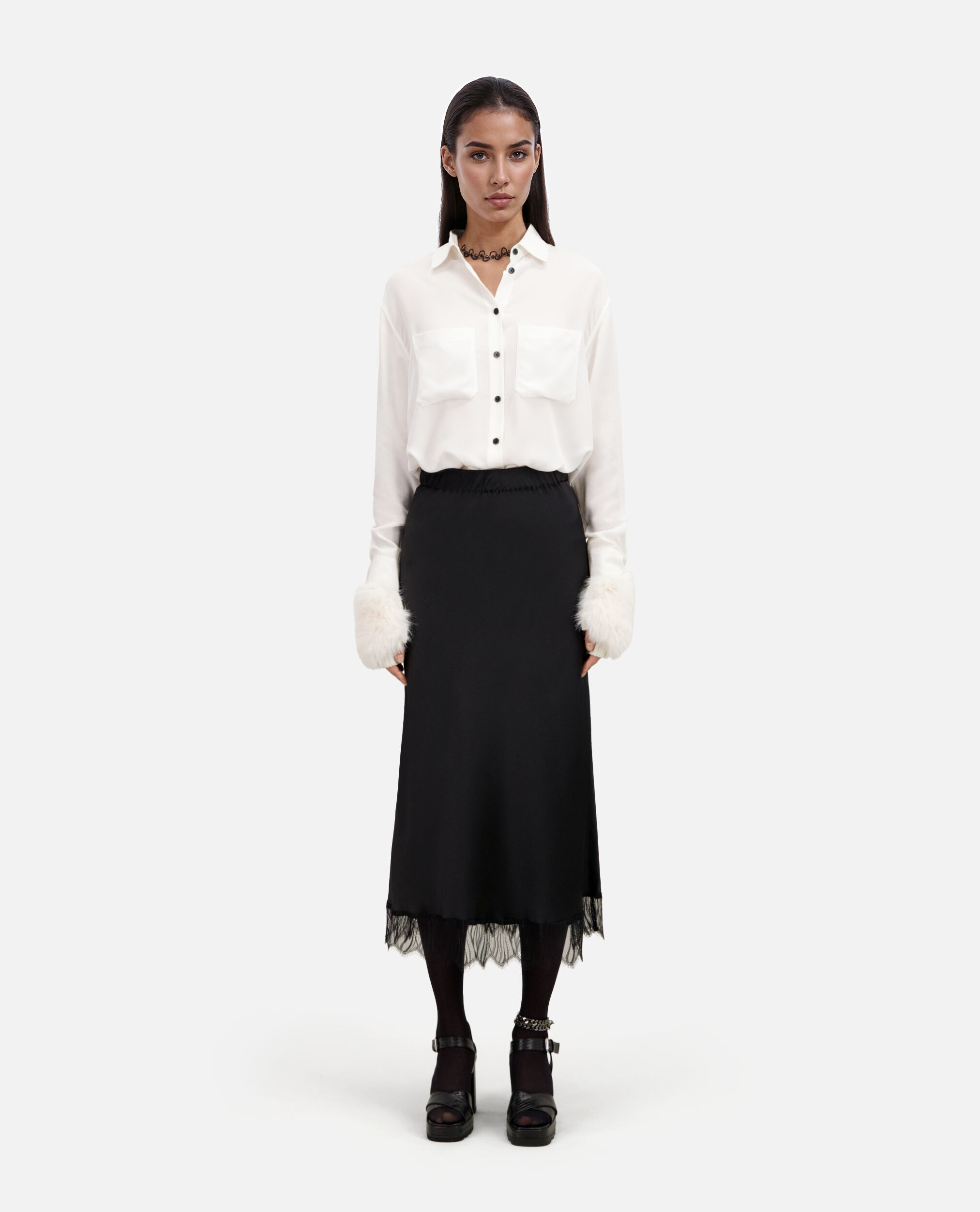 Jupe longue 2025 noire the kooples