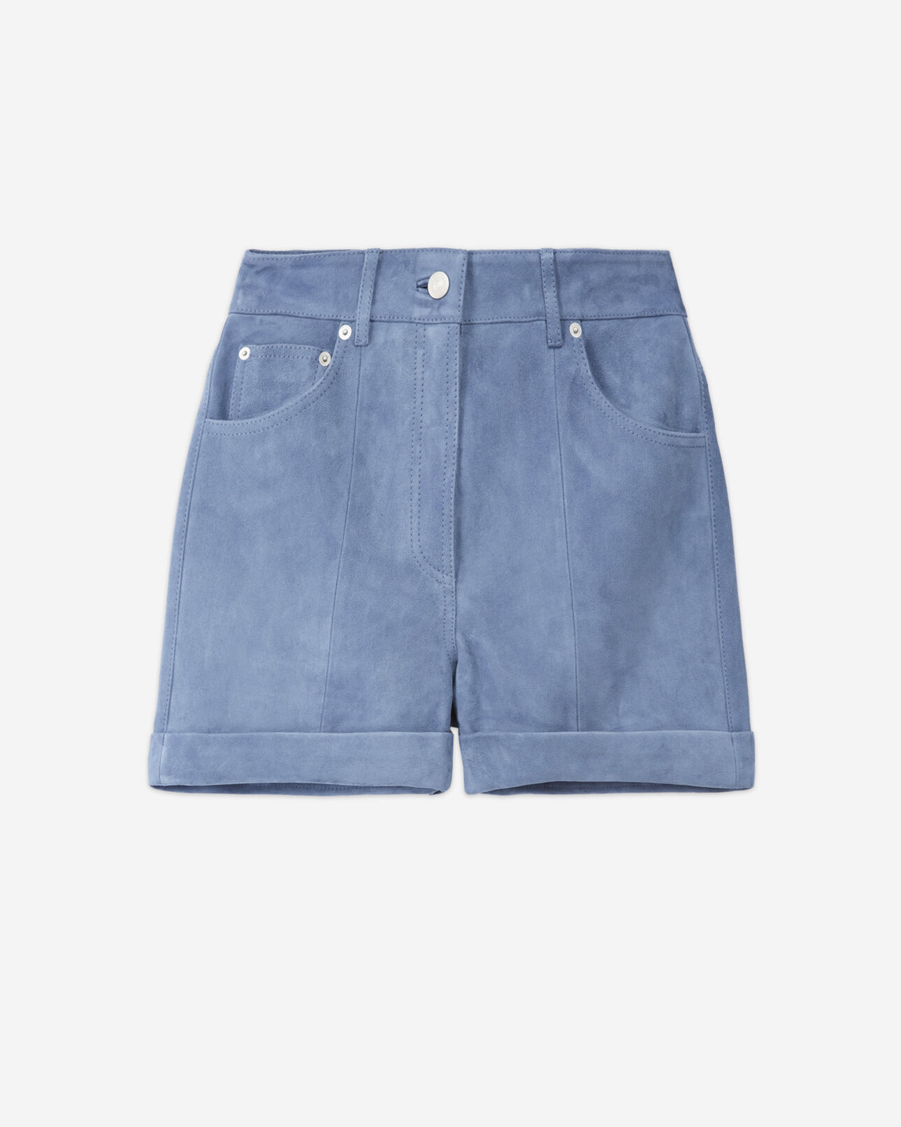 The Kooples MUJER BLUE short recto de piel