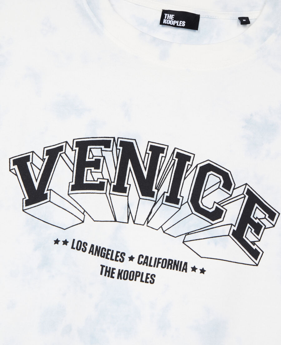 gradient sky blue t-shirt with venice serigraphy