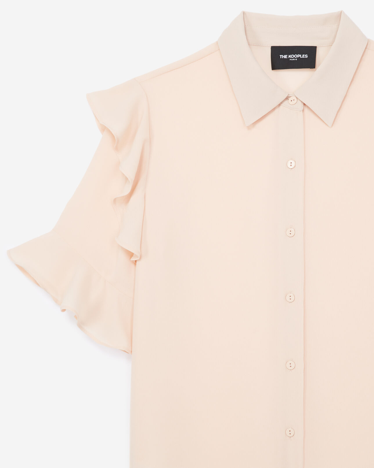 The Kooples WOMEN NUDE pink shirt with pearly buttons