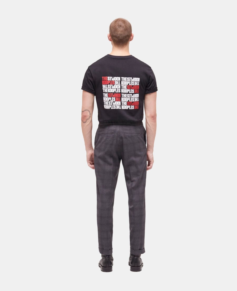 The Kooples HOMME BLACK pantalon de costume à motif