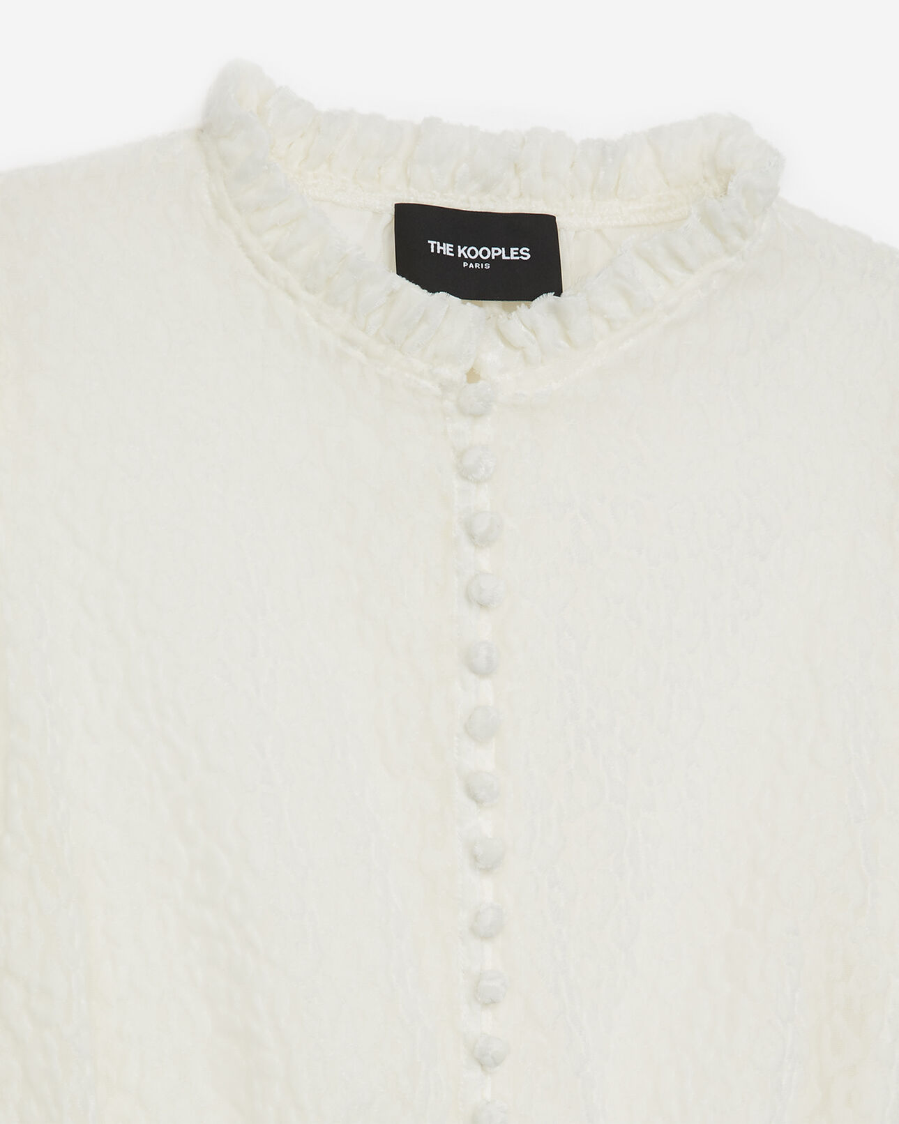 The Kooples WOMEN WHITE white shirt with leopard print and peplum