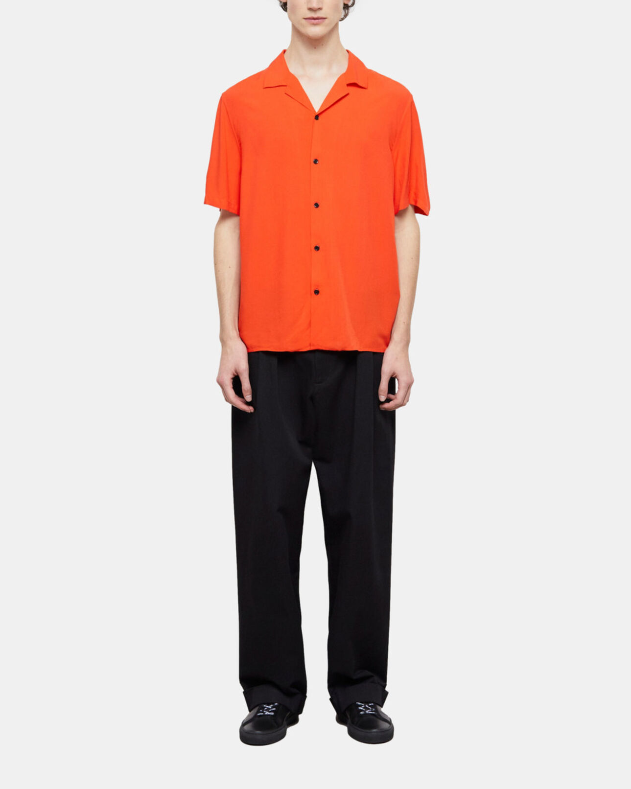The Kooples HERREN ORANGE lässiges oranges hemd