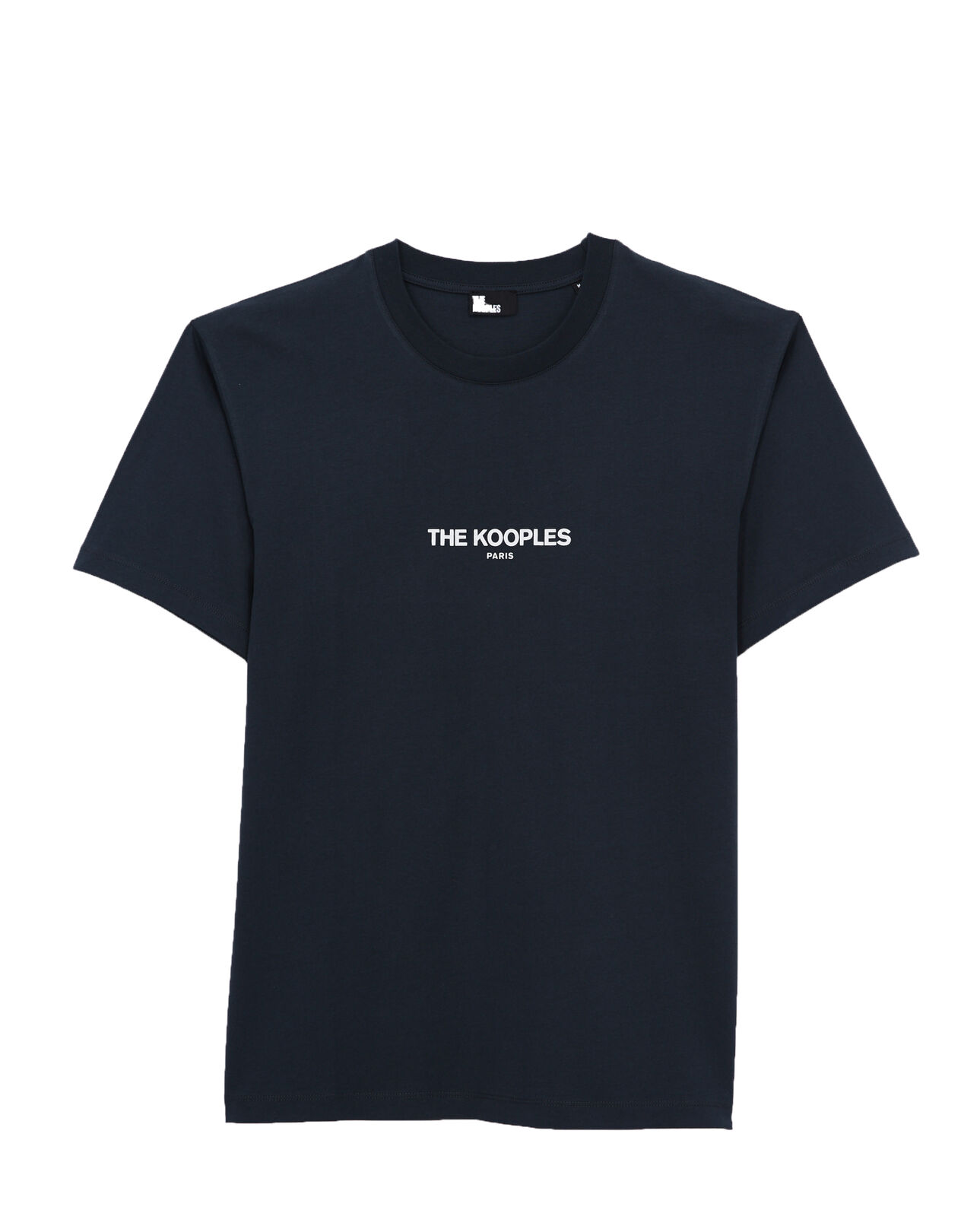 The Kooples MEN NAVY men's blue printed cotton t-shirt