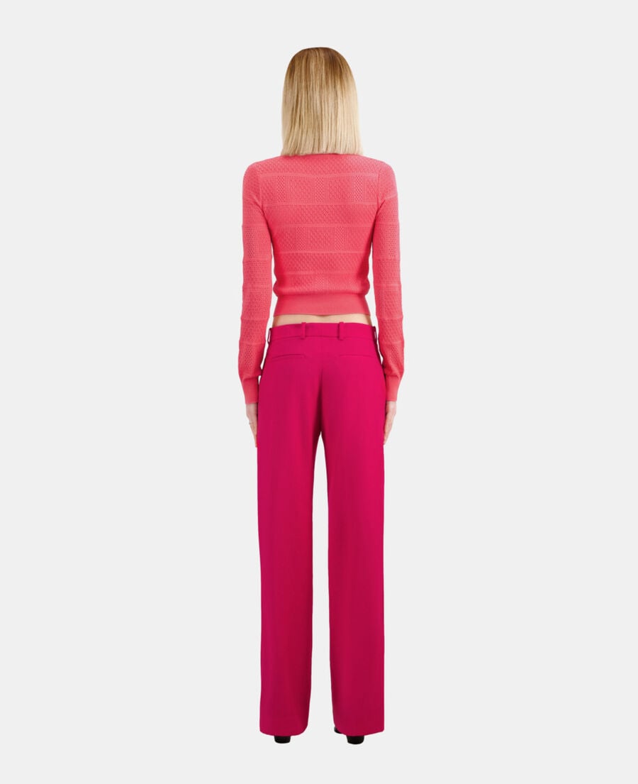 The Kooples F CHERRY red wool suit trousers