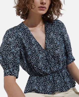 The Kooples FEMME INK BLUE top bleu