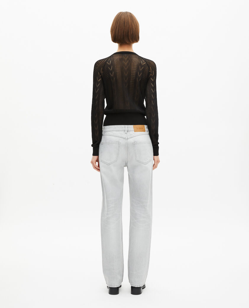 The Kooples DAMEN GREY gerade geschnittene jeans in hellgrau