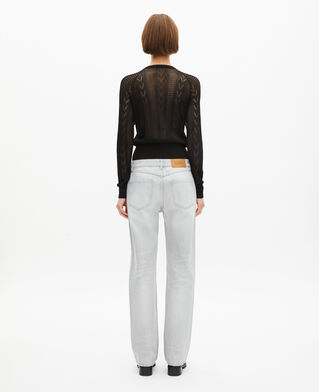 The Kooples WOMEN GREY light grey straight jeans