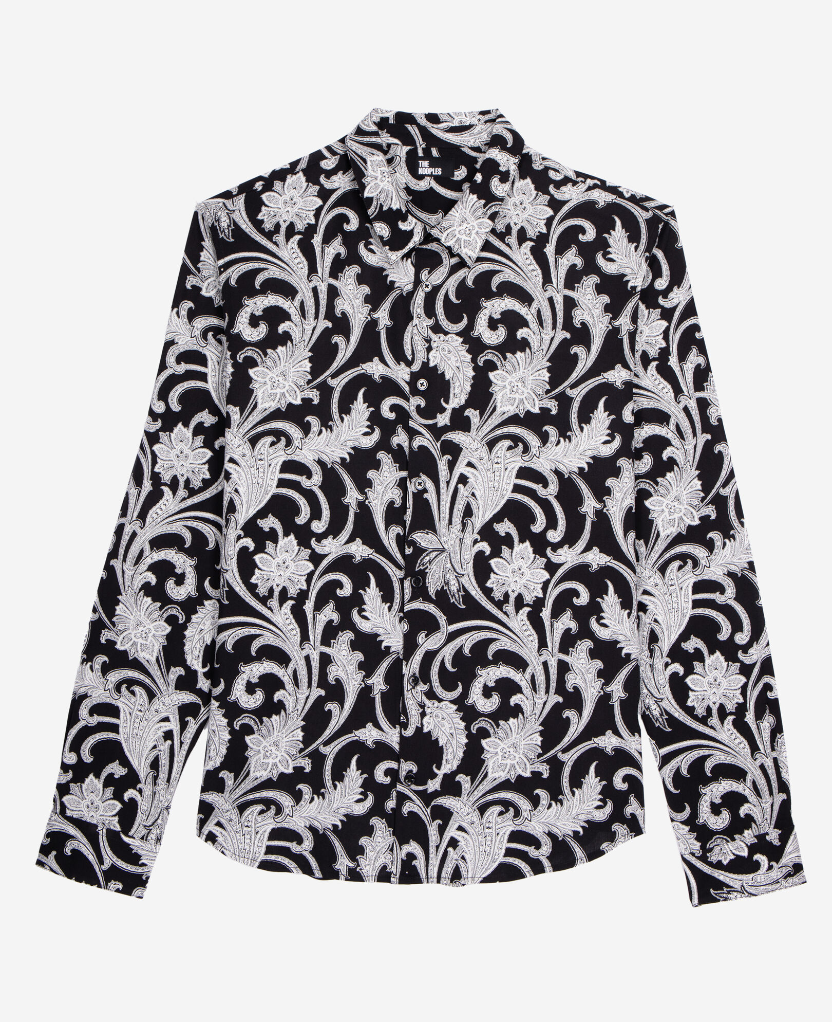 The Kooples HERREN BLACK WHITE bedrucktes hemd