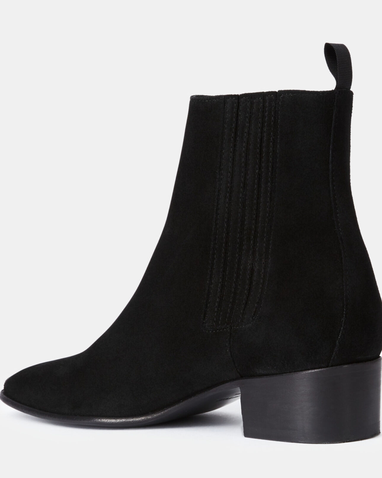 The Kooples HERREN BLACK schwarze stiefel aus veloursleder