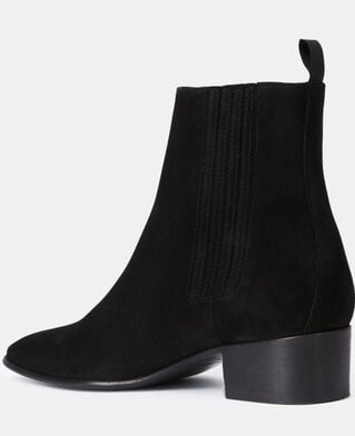 The Kooples HOMME BLACK boots en cuir suédé noires