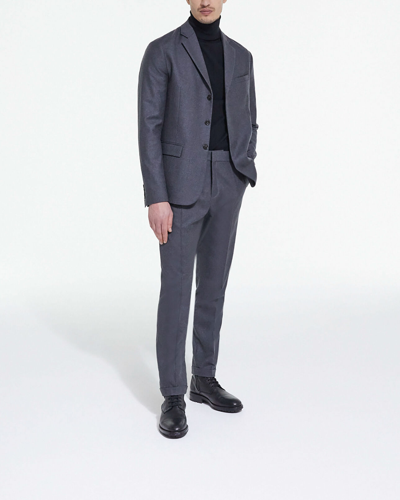 The Kooples MEN GREY gray wool suit jacket