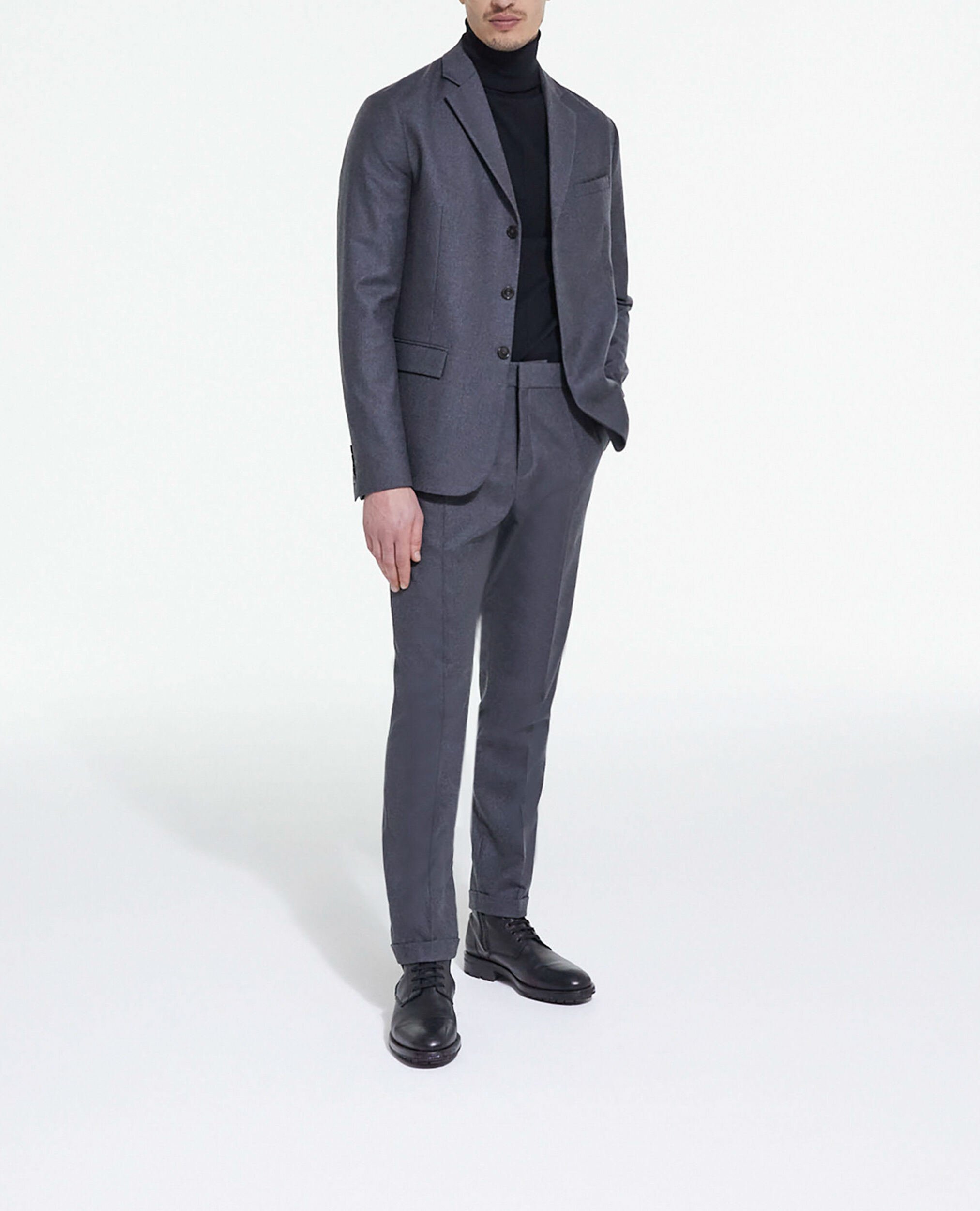 Chaqueta traje lana gris, GREY, hi-res image number null