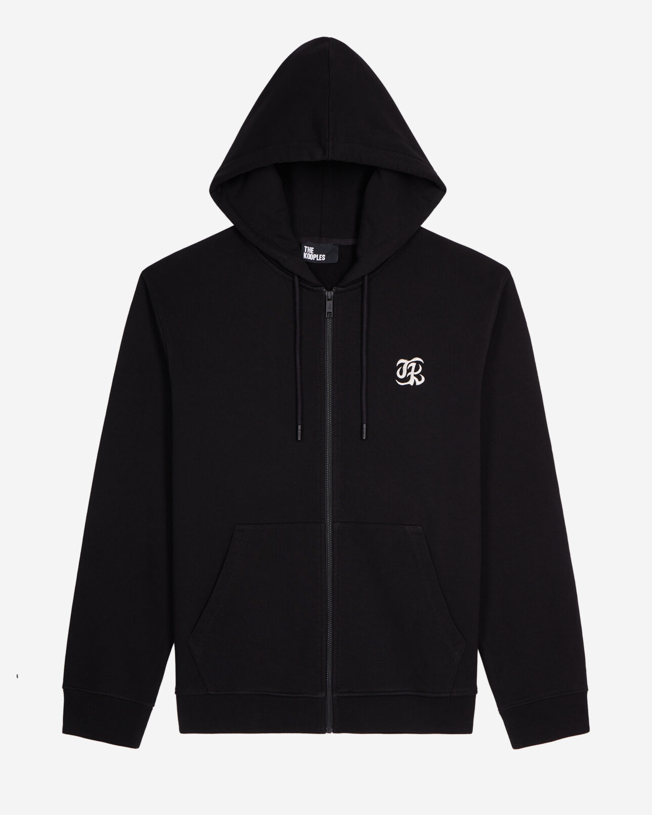 The Kooples MEN BLACK black hoodie with dragon embroidery