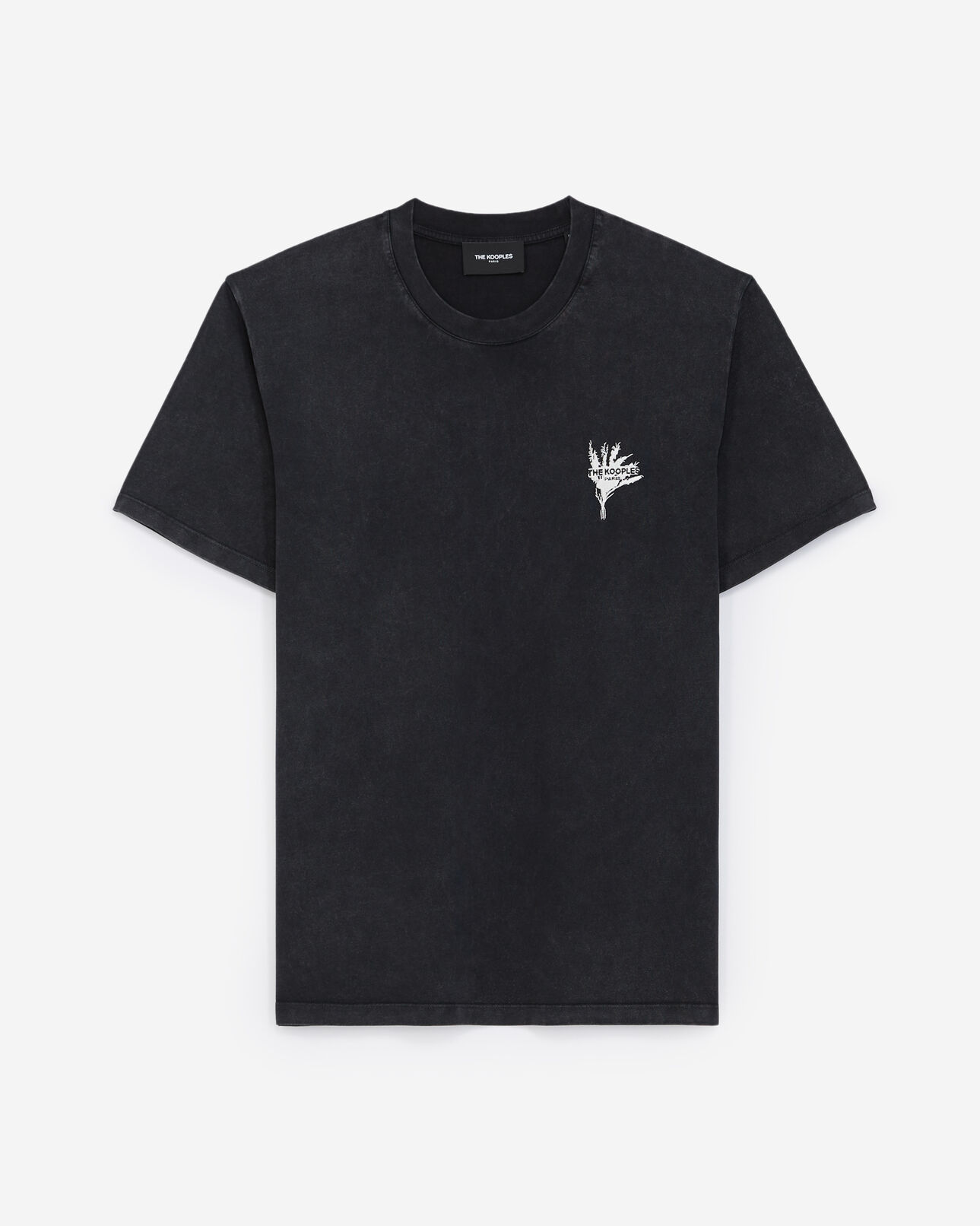 The Kooples MEN BLACK WASHED black t-shirt
