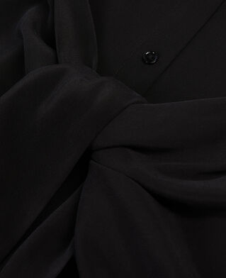 The Kooples WOMEN BLACK short black shirt dress with bow