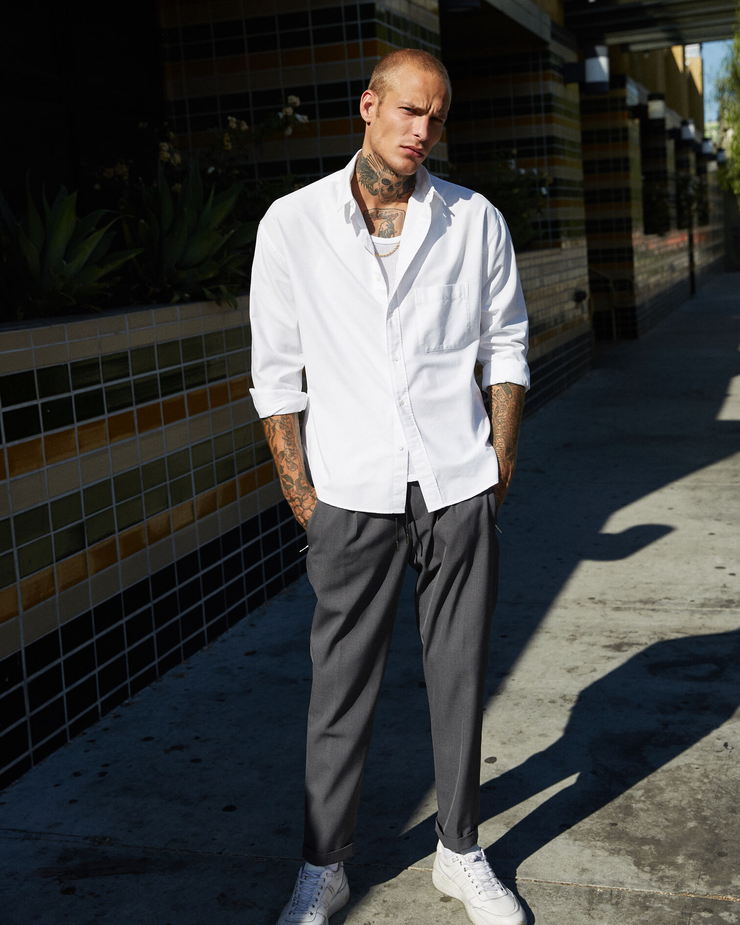 Grey chinos, DARK GREY, hi-res image number null