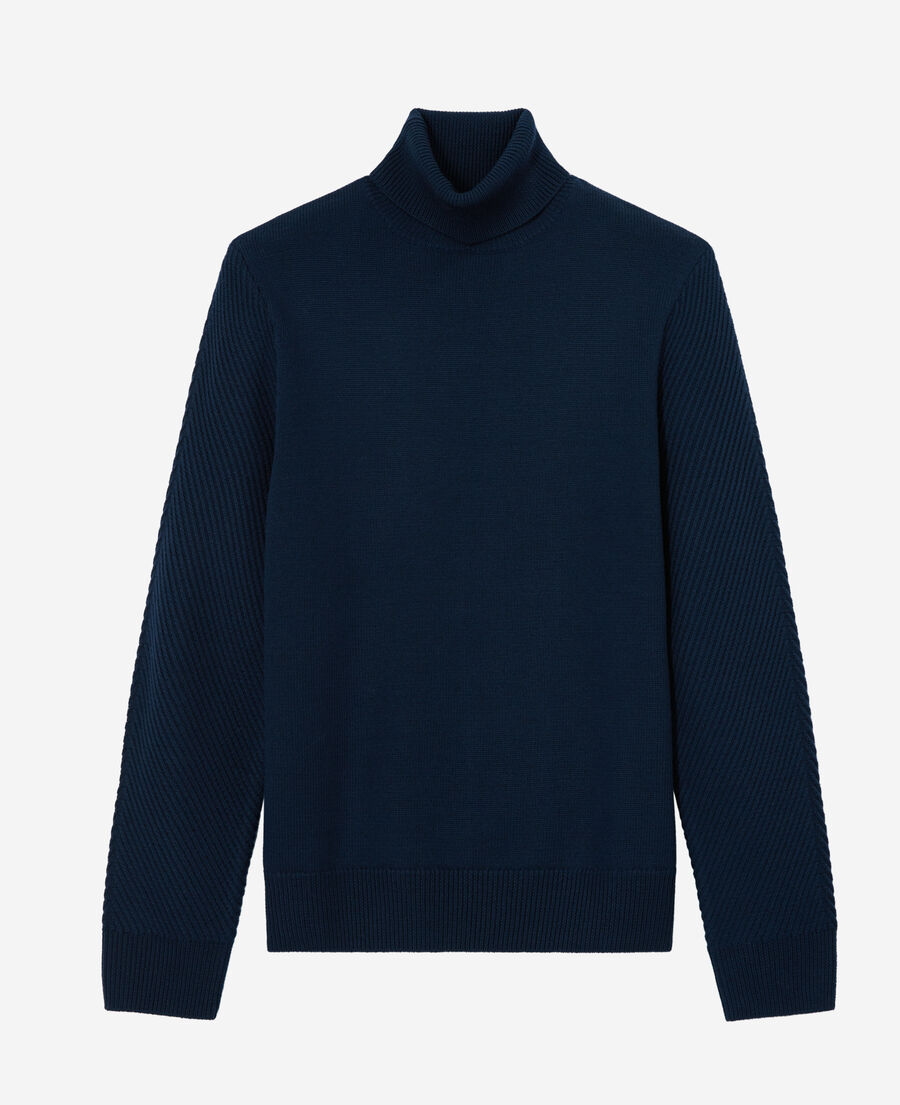 blue wool sweater