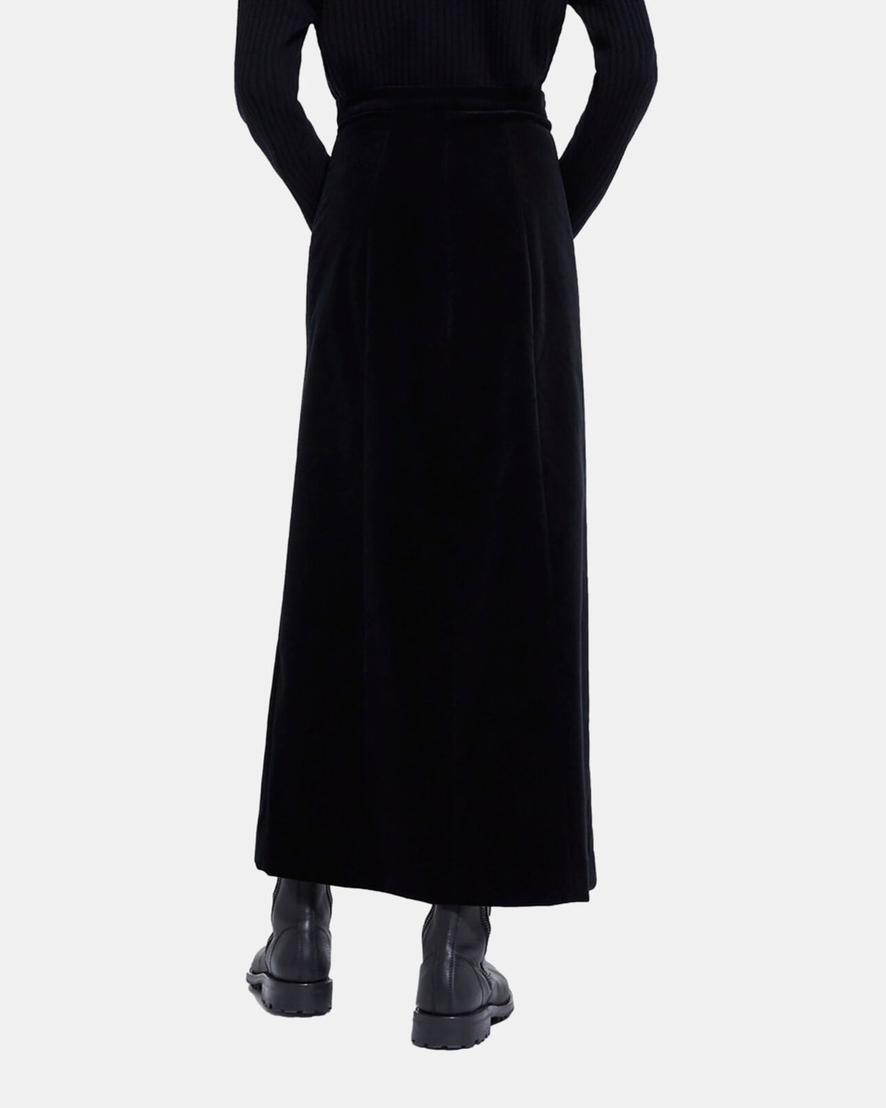 The Kooples FEMME BLACK jupe longue noire