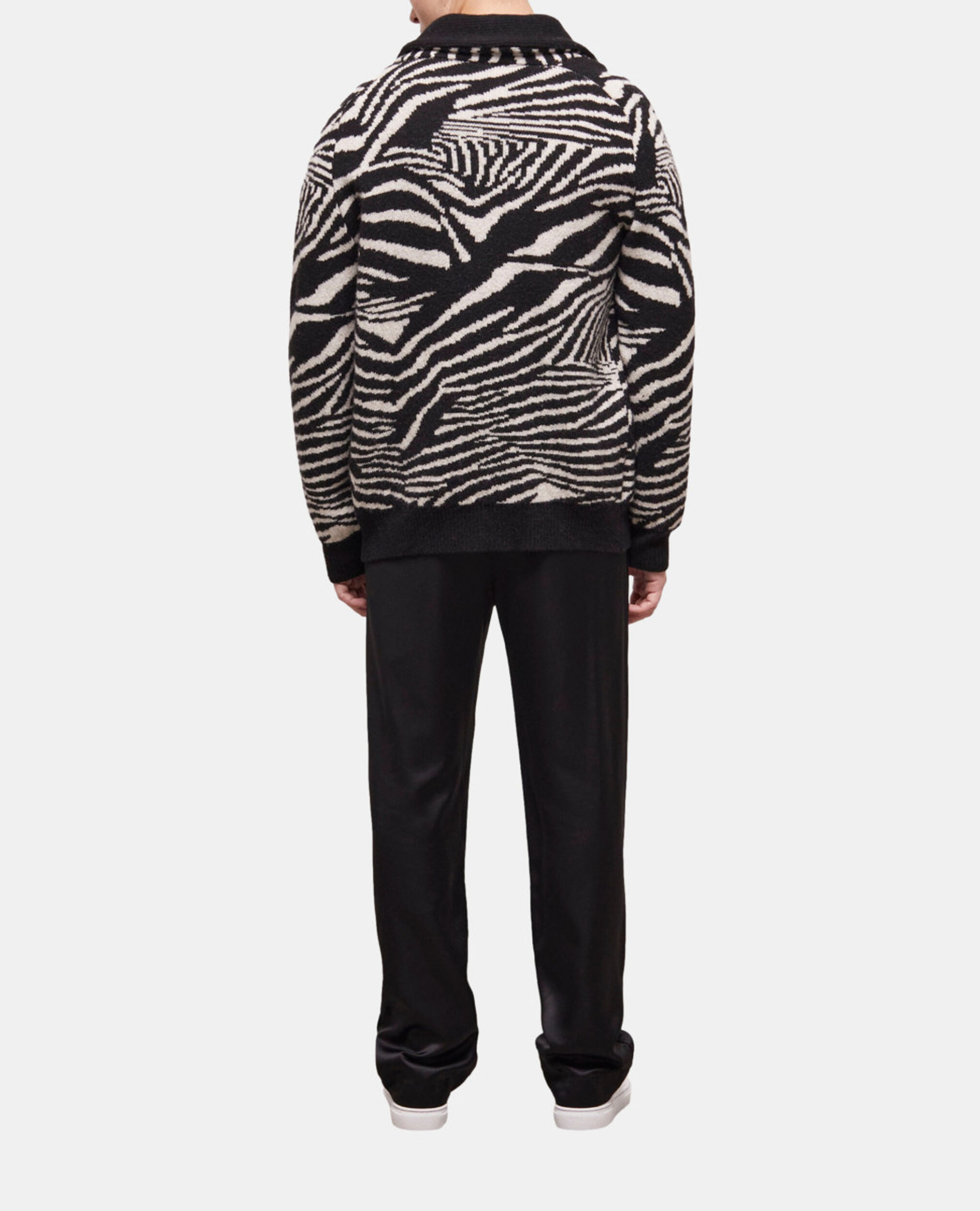 Printed wool sweater, BLACK WHITE, hi-res image number null