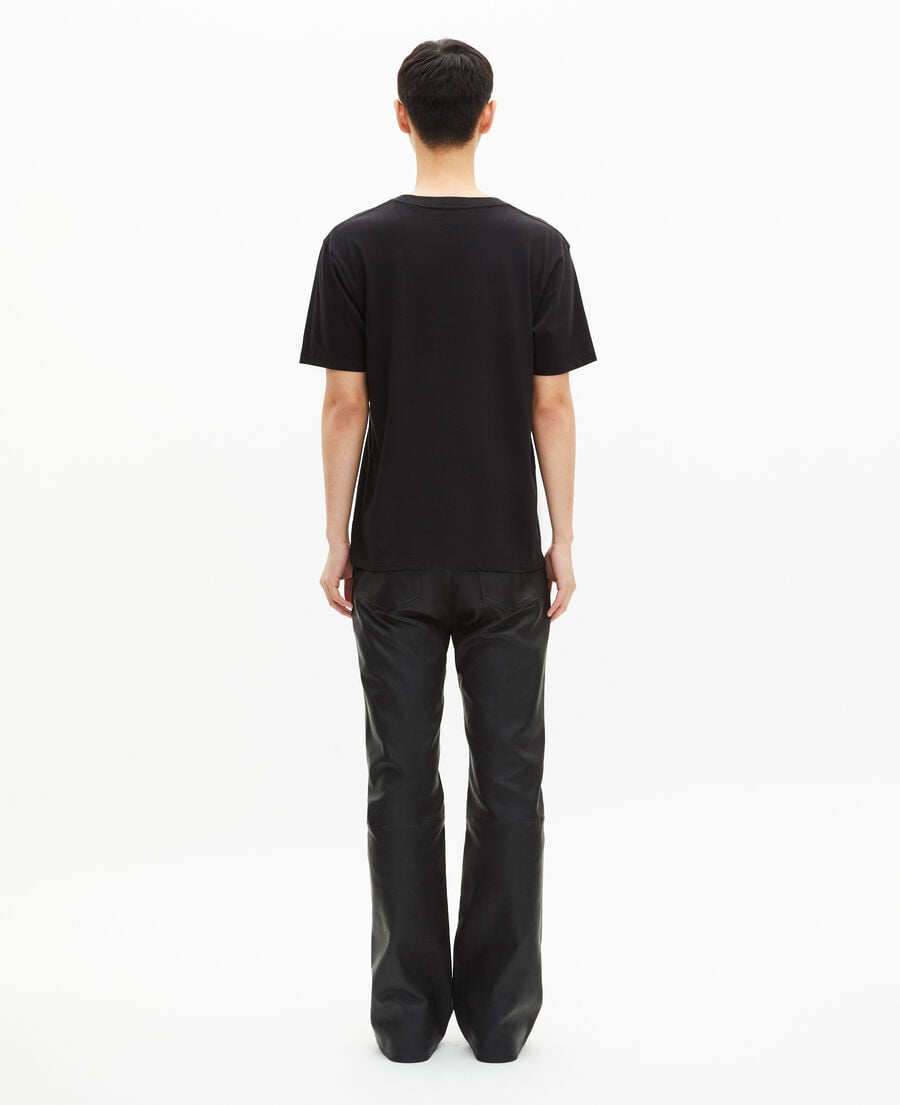 The Kooples MEN BLACK t-shirt with black screen print