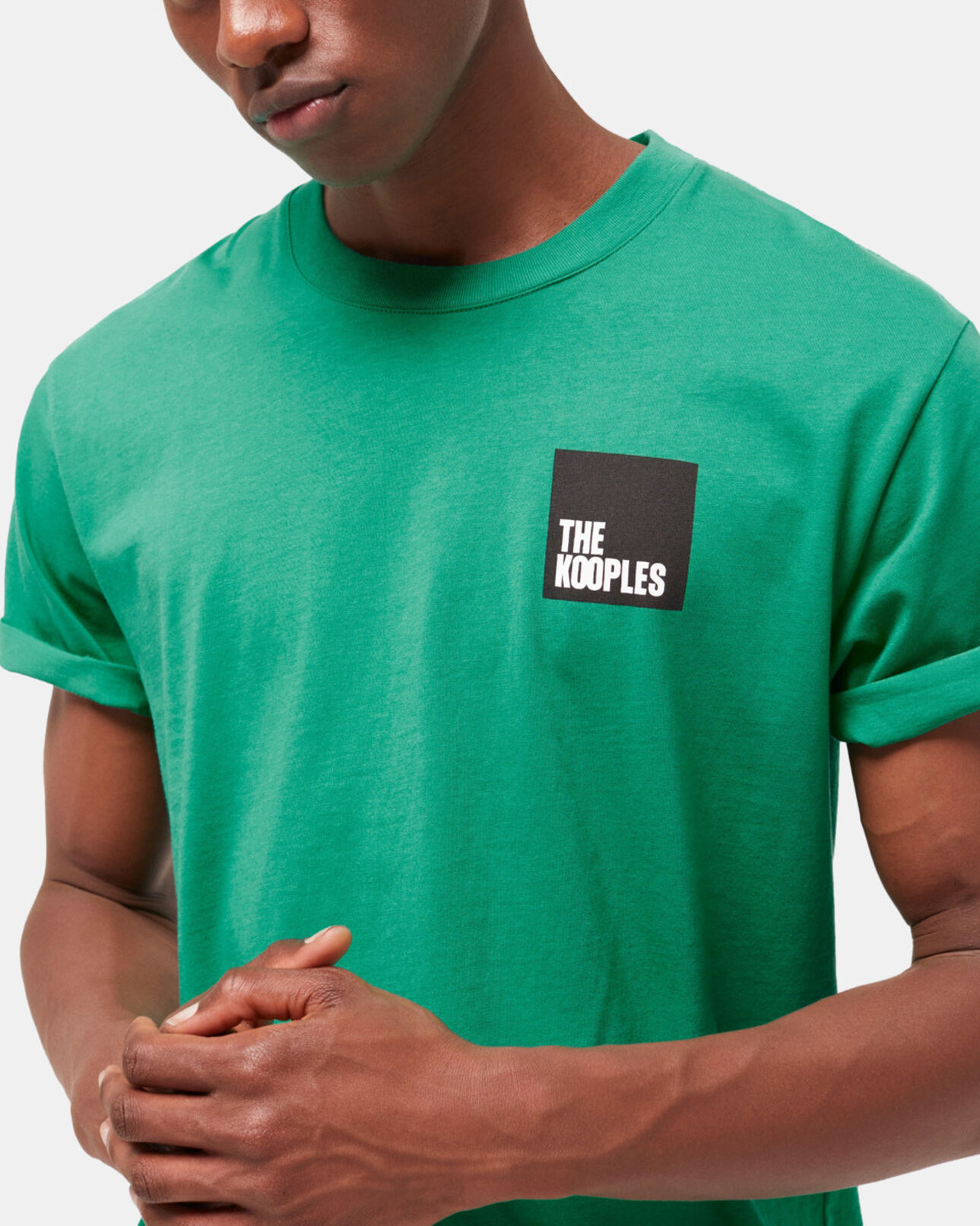 The Kooples HOMBRE GREEN camiseta con logotipo verde para hombre