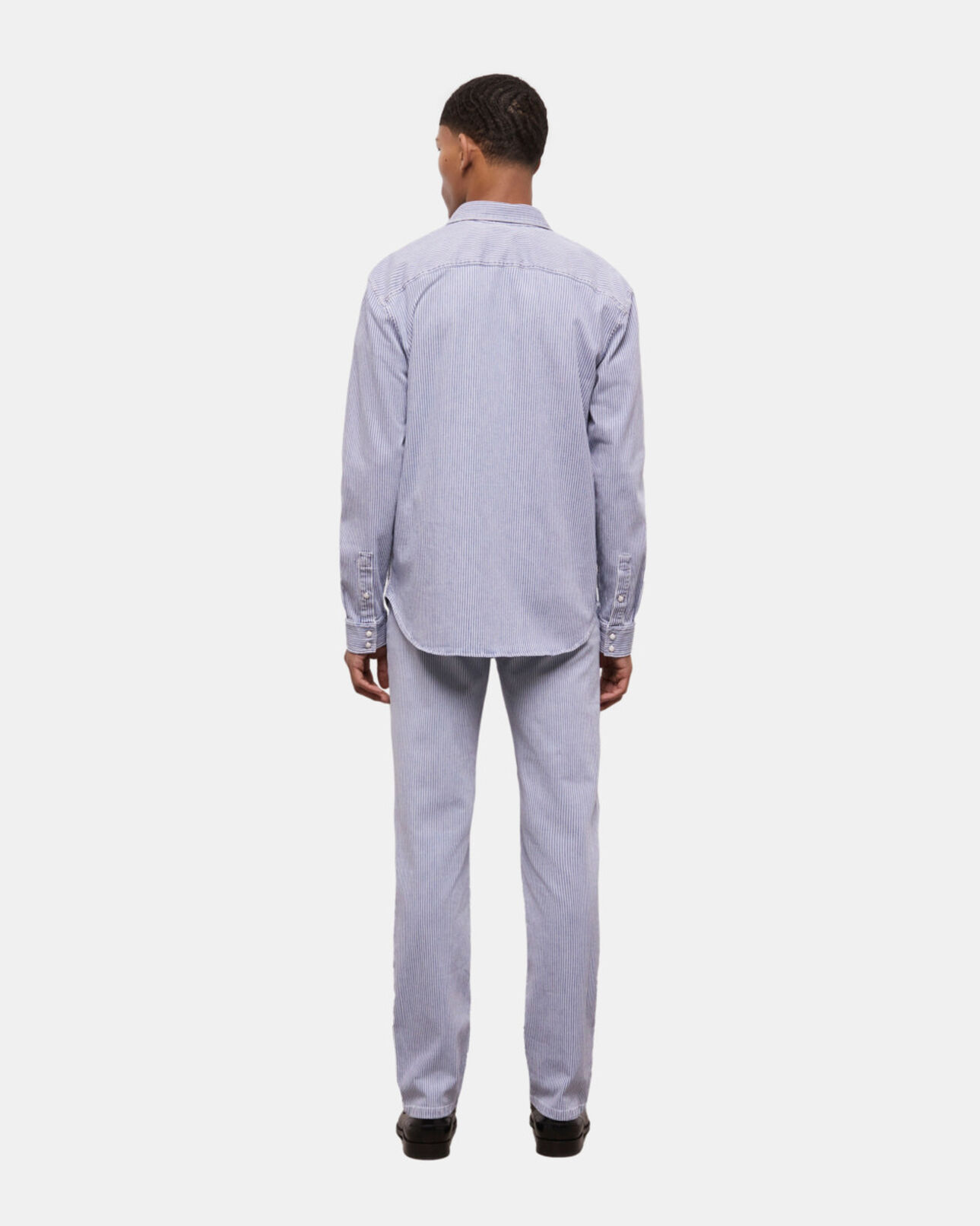 The Kooples HOMME BLUE DENIM chemise à rayures