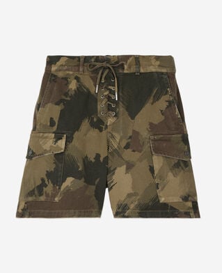 The Kooples WOMEN CAMOUFLAGE camouflage denim shorts