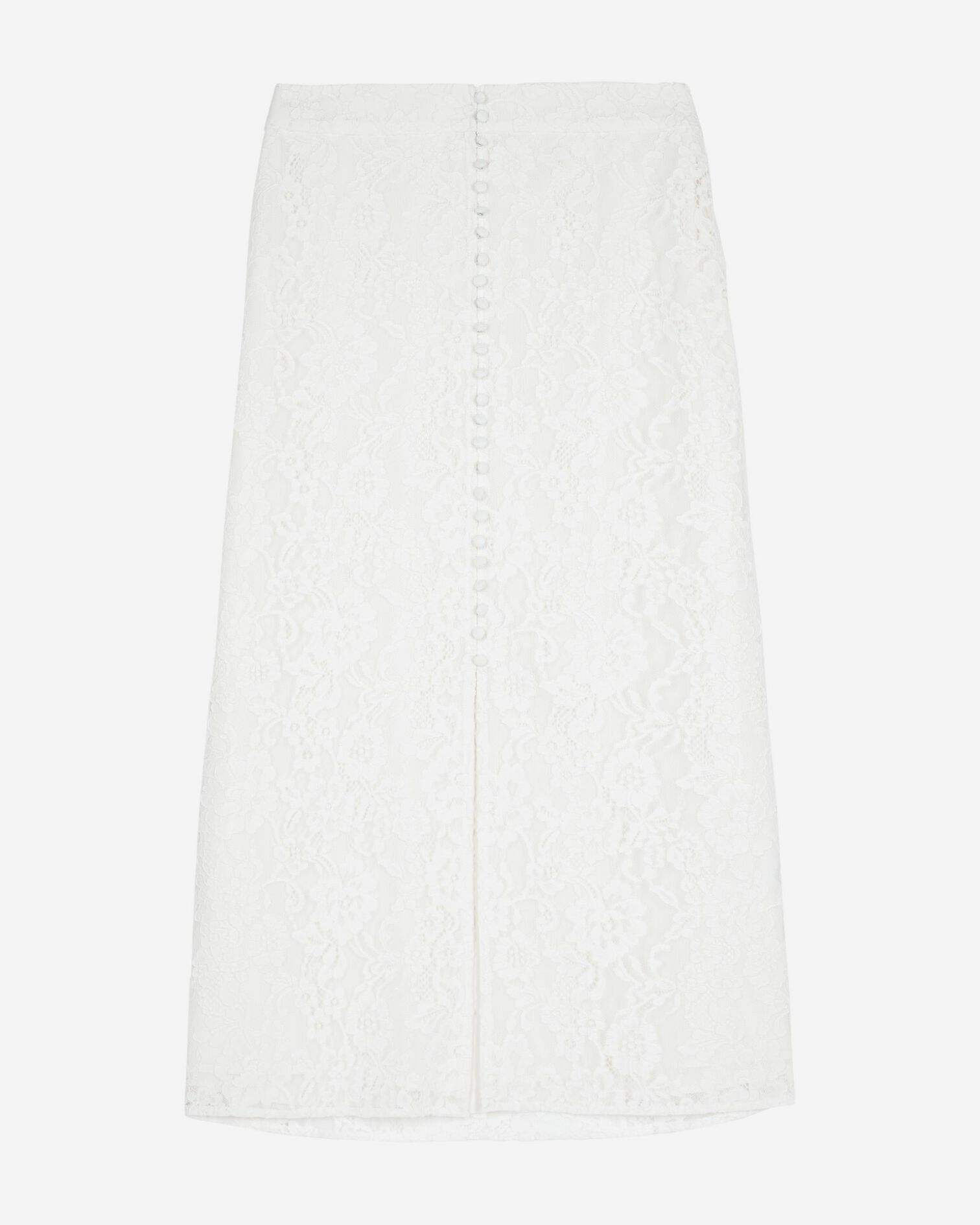Long white lace skirt, ECRU, hi-res image number null
