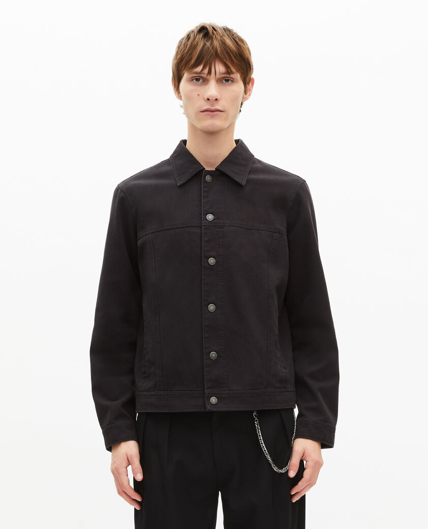 The Kooples H BLACK USED LIGHT black embroidered jacket