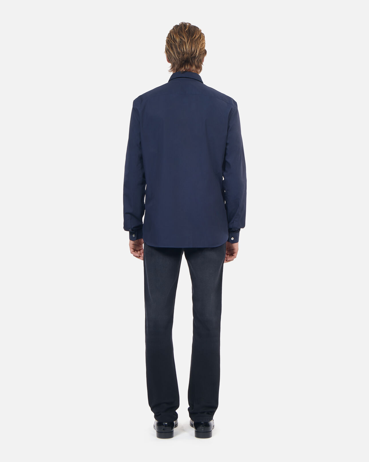 The Kooples HOMME NAVY chemise en popeline bleu marine