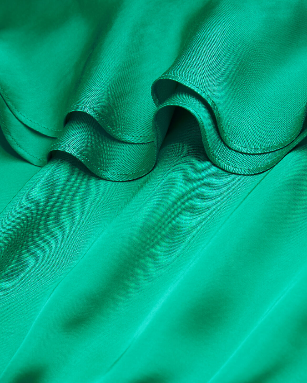 The Kooples WOMEN GREEN short asymmetric green dress