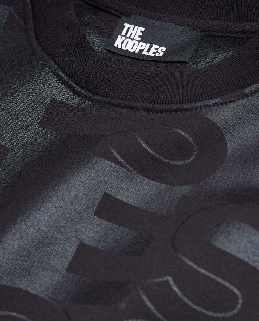 The Kooples WOMEN BLACK black sweatshirt with the kooples logo