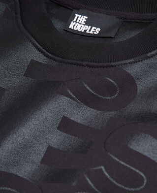 The Kooples WOMEN BLACK black sweatshirt with the kooples logo