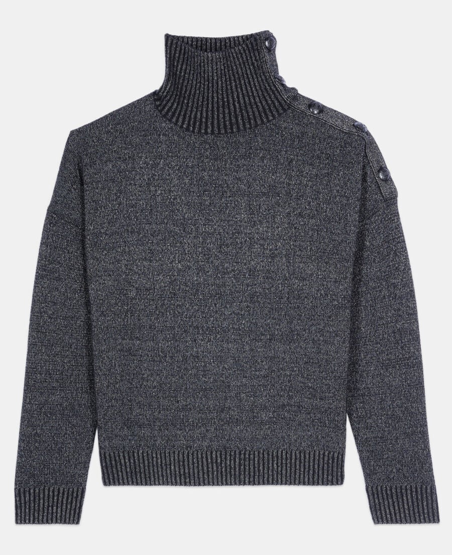 The Kooples DAMEN BLACK schwarzer pullover aus wolle und kaschmir
