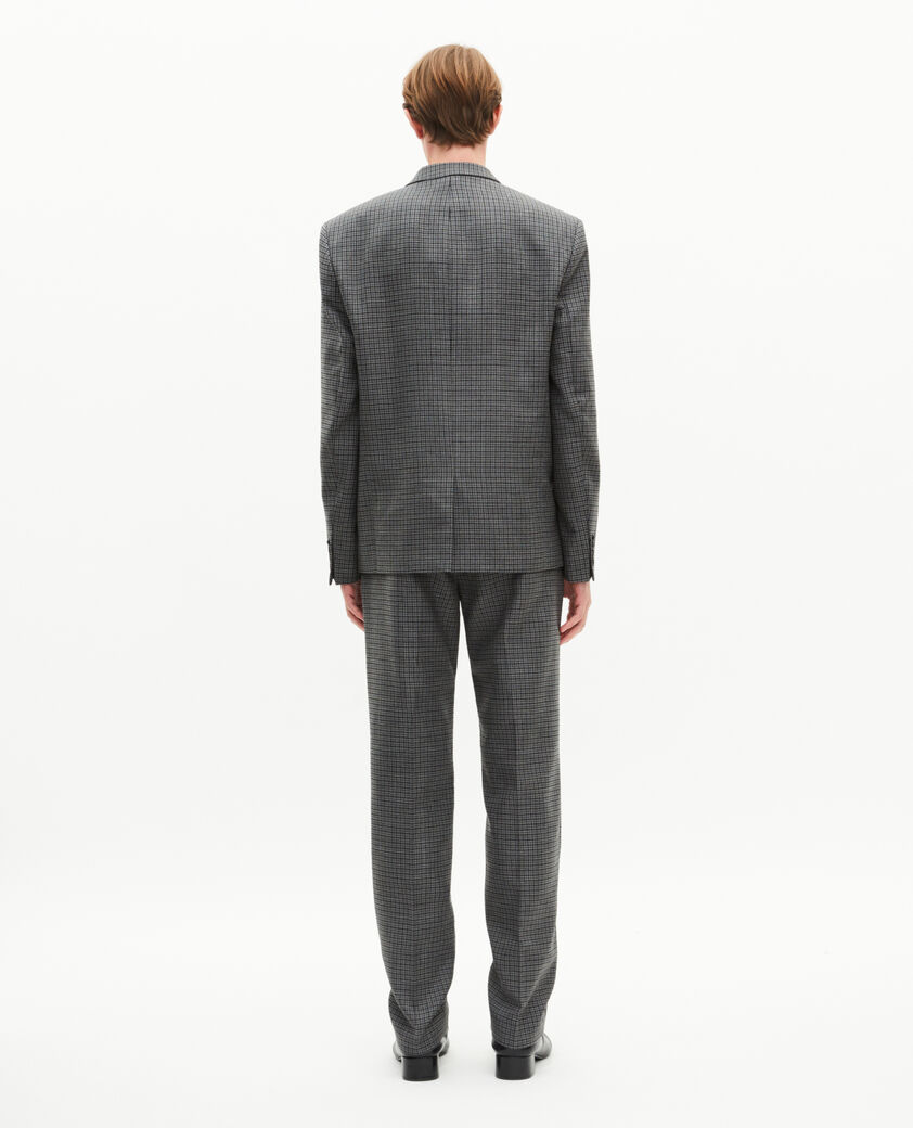 The Kooples HOMME GREY veste de costume en pied de poule noir et gris