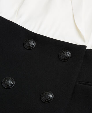 The Kooples WOMEN BLACK WHITE short two-tone dress