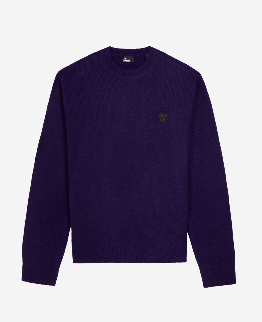 purple wool and alpaga blend sweater