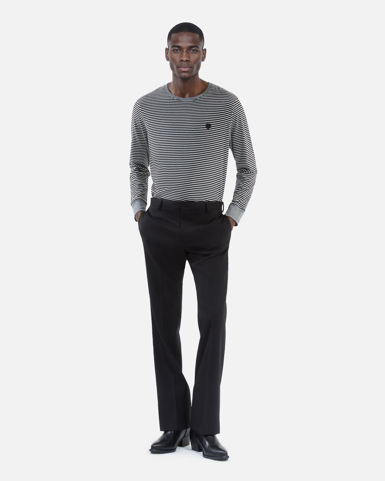 The Kooples MEN BLACK black wool pants
