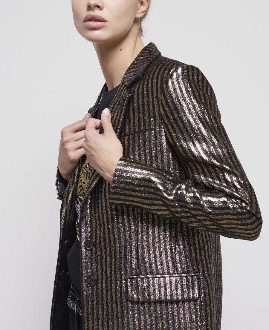 jacket with gold stripes
