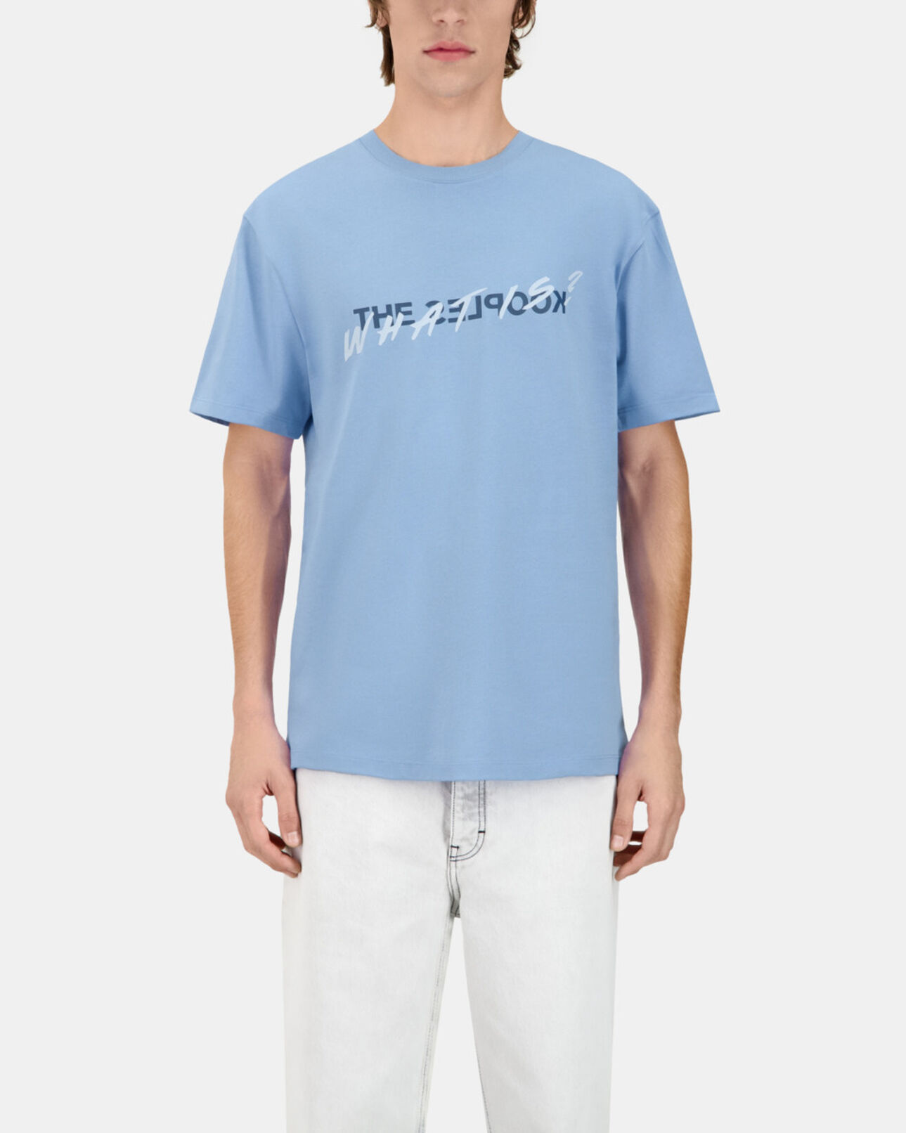 The Kooples HOMME STEEL BLUE t-shirt what is bleu ciel