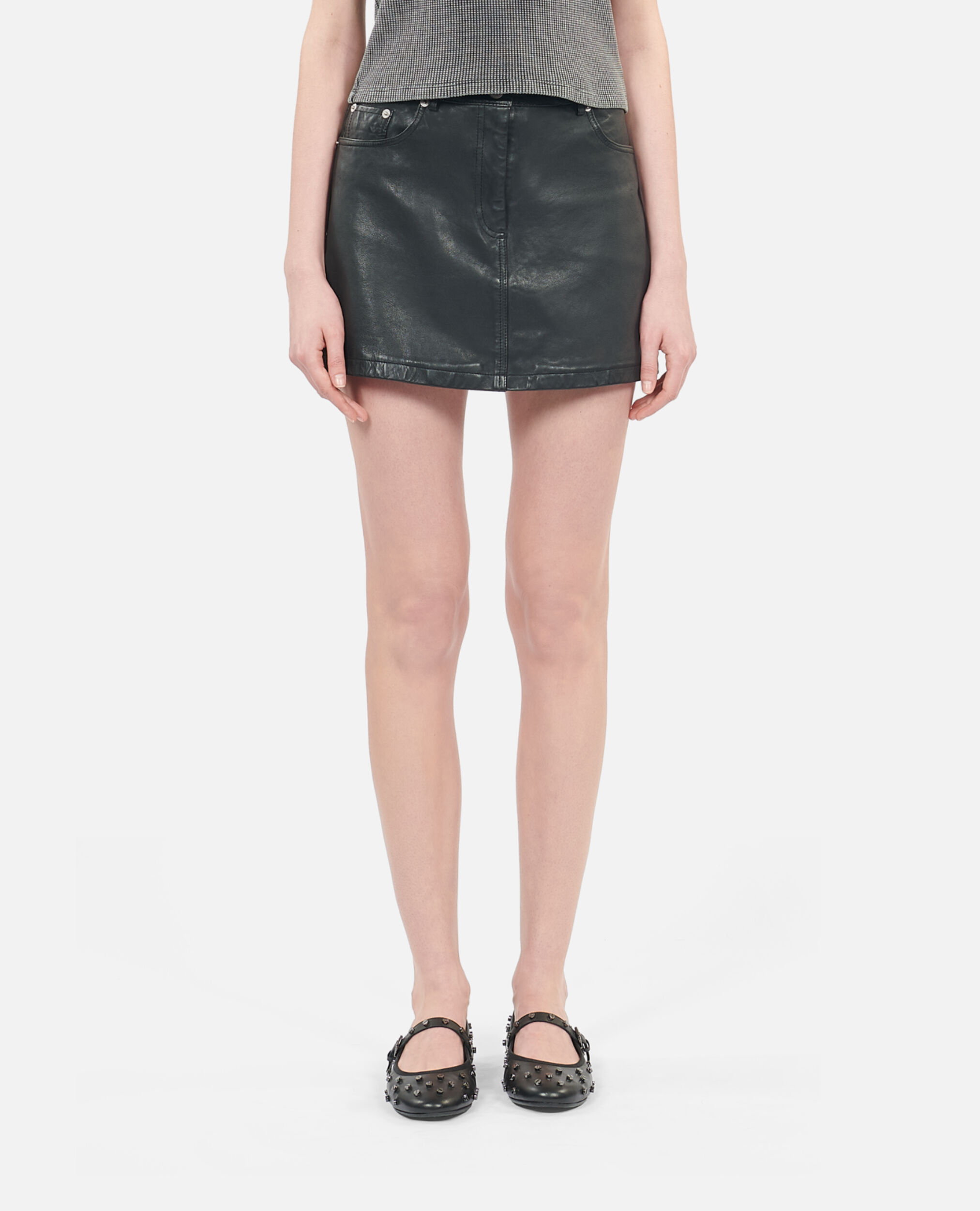 Jupe en cuir the kooples outlet