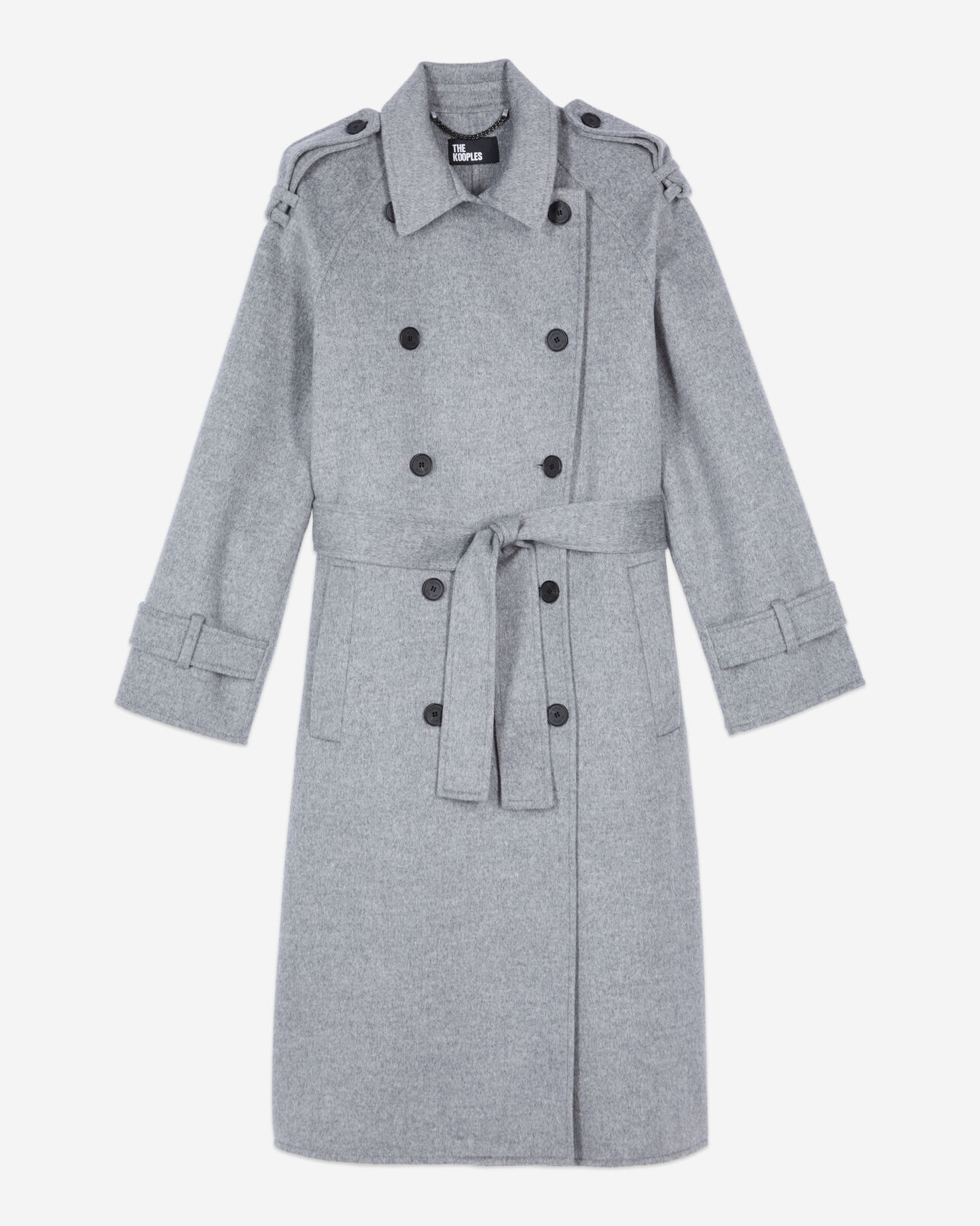 The Kooples FEMME GREY manteau style trench gris