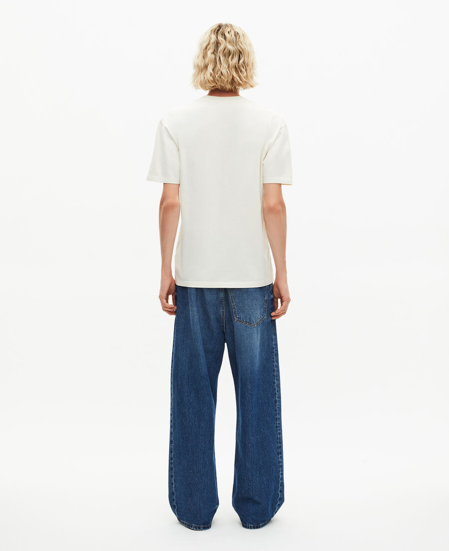 The Kooples H ECRU t-shirt with screen print the kooples ecru