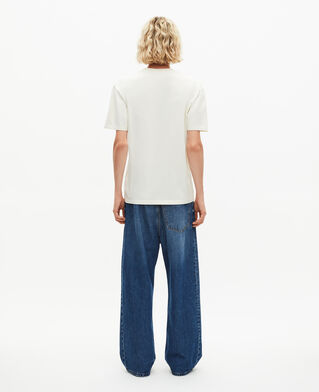 The Kooples H ECRU t-shirt with screen print the kooples ecru