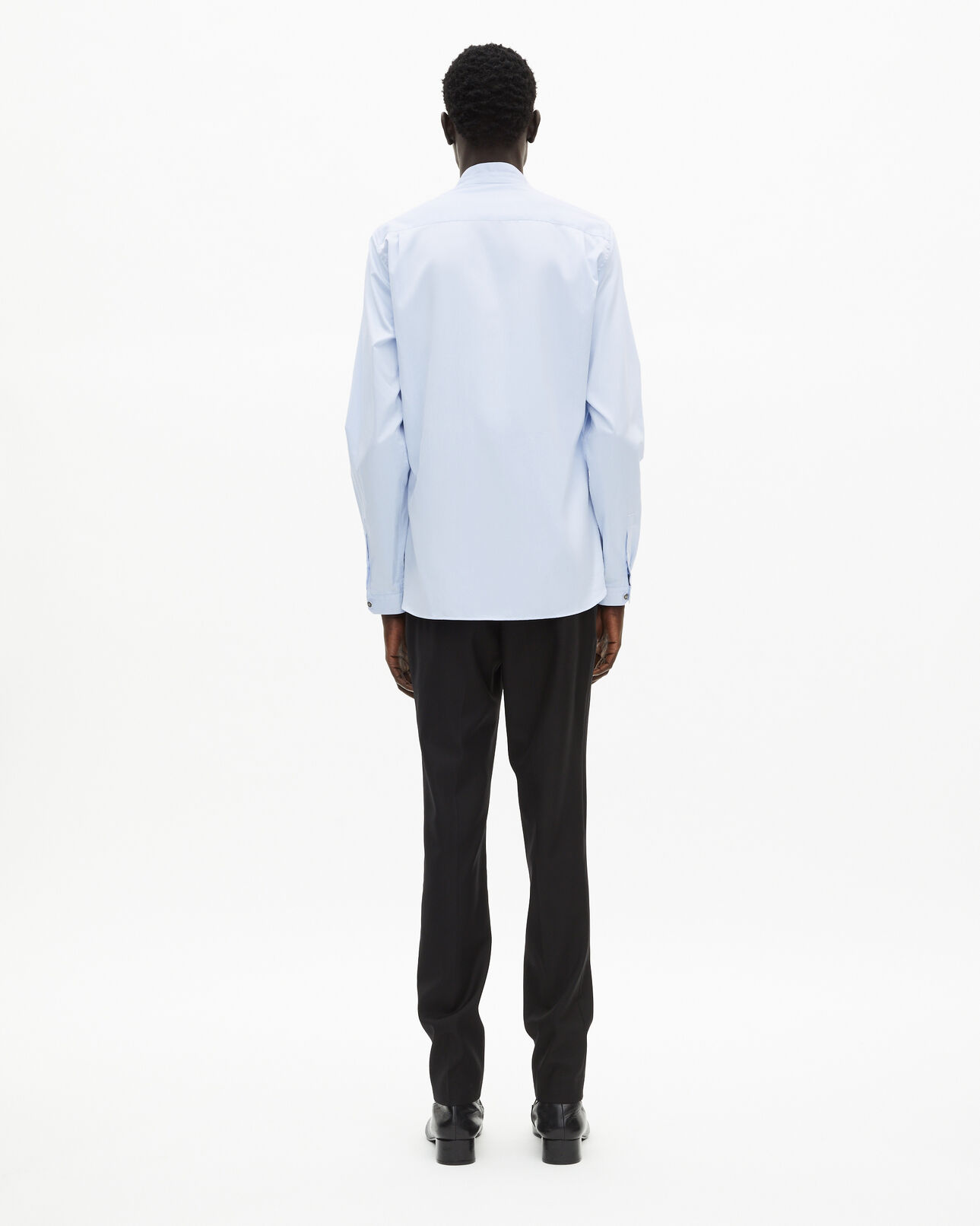 The Kooples MEN LIGHT BLUE blue shirt with officer collar