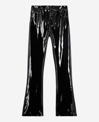 The Kooples MUJER BLACK vaqueros anchos de vinilo negros